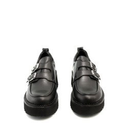 Black colour women court shoes